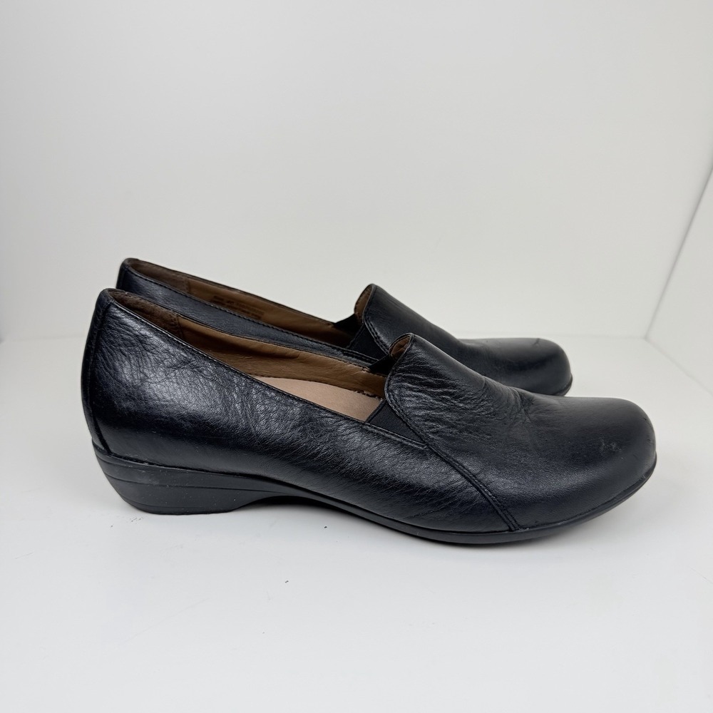 Dansko Farah Black Milled Nappa Leather Loafers Women's Size 40 Comfort